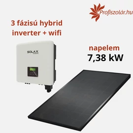 7.38 kWp HYBRID (18 db 410 W) komplett napelem rendszer telepítve