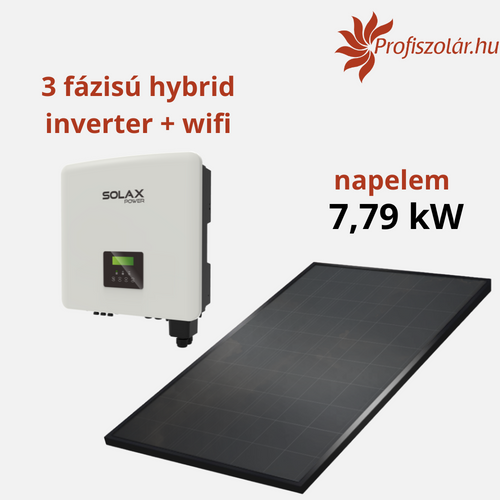 7.79 kWp HYBRID (19 db 410 W) komplett napelem rendszer telepítve